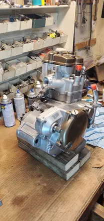 Finished four-stroke engine from the clutch side