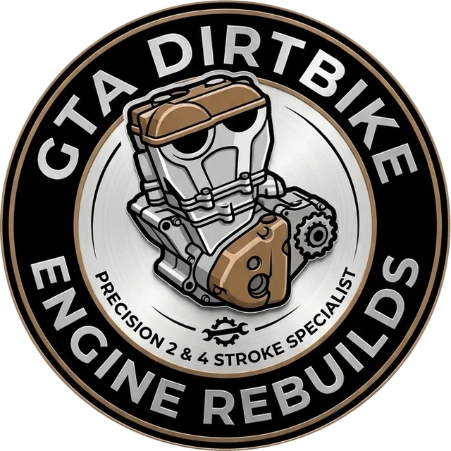 GTA Dirt Bike Engine Rebuilds badge: precision 2 and 4 stroke specialist